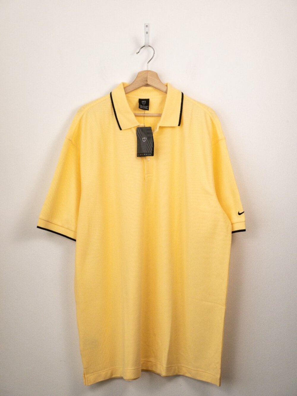 Nike Golf Men's XXL Yellow Polo Shirt With Black Trim NWT